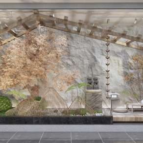 日式橱窗景观造景3D模型下载